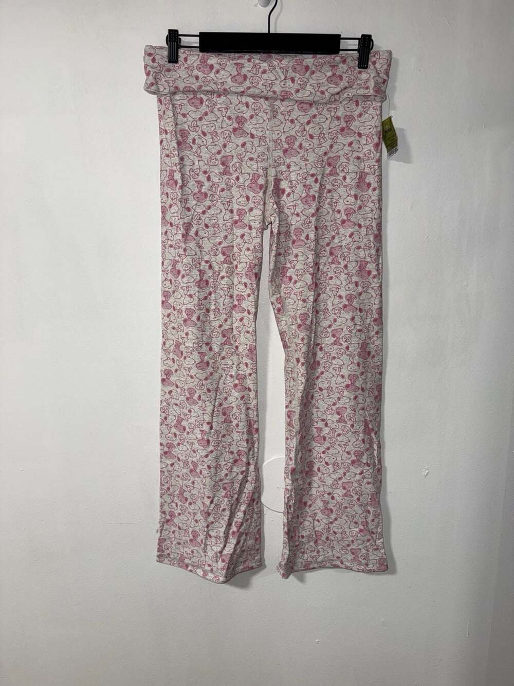 Peanuts Snoopy Pink All-Over Print Foldover Pajama Pants